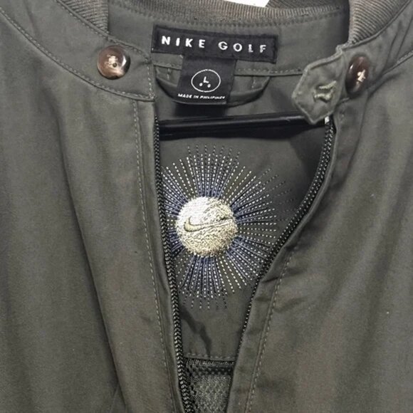 Nike Golf Retro Olive Bomber Jacket Men’s Size Large Y2K Windbreaker Streetwear - Picture 11 of 12